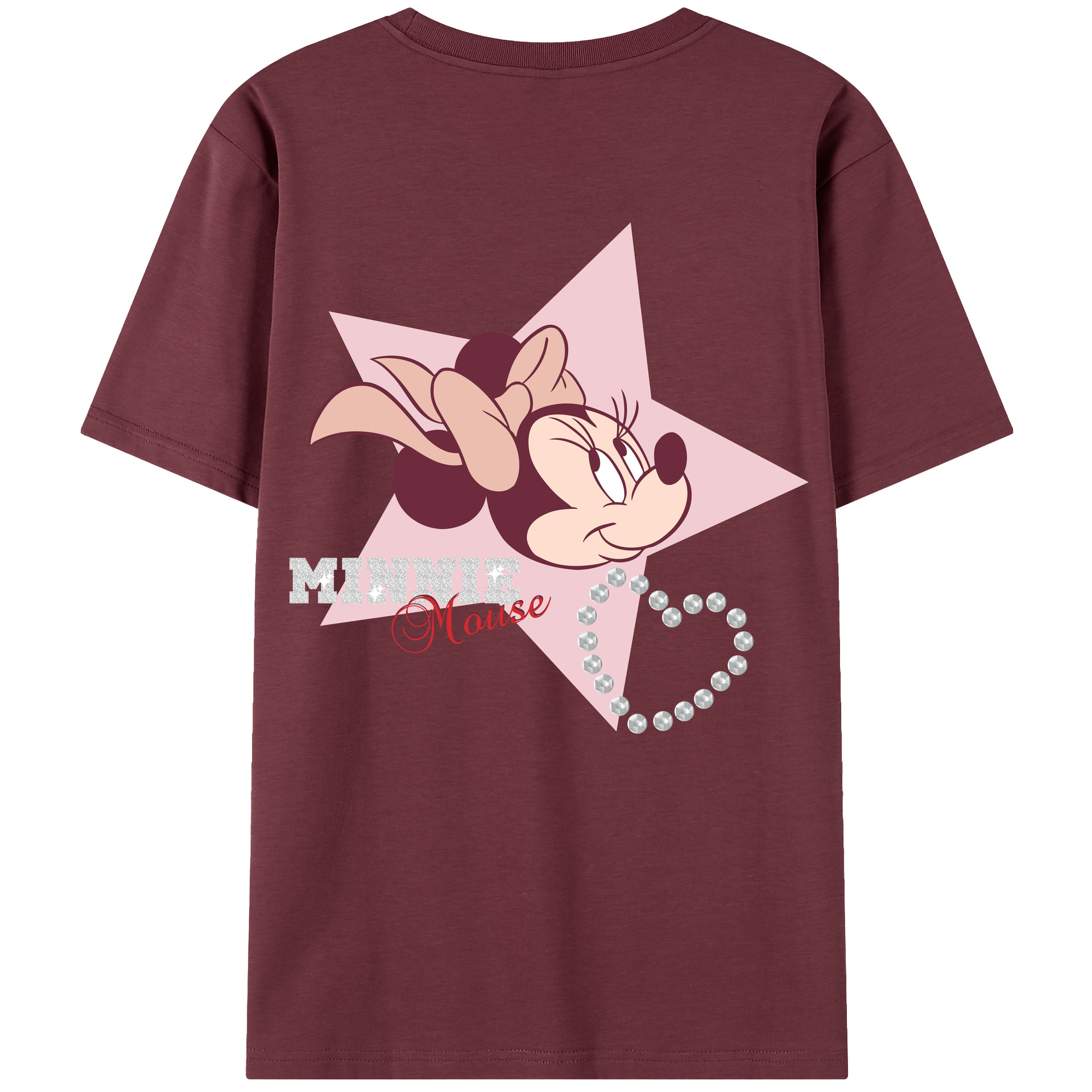 （画像用） ミッキーマウス Mickey Mouse 綿100％半袖Tシャツ（背面プリント）